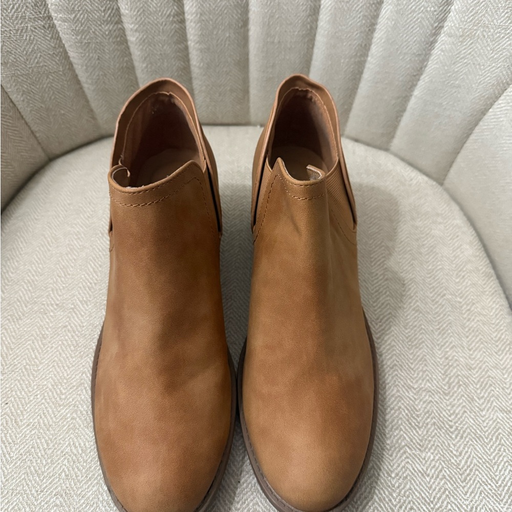 Tan Leather Ankle Boots